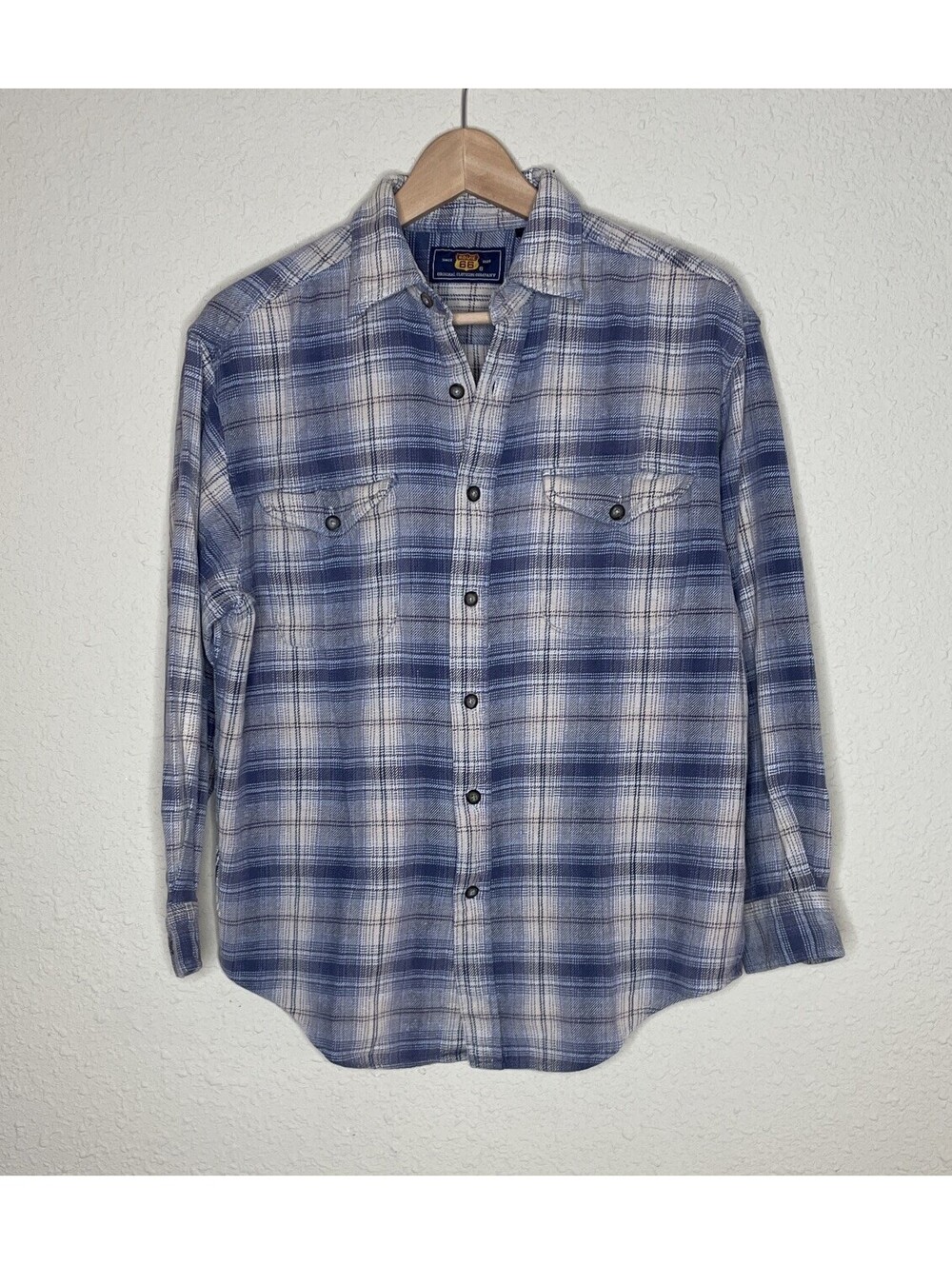 Route 66 Shirt Shacket Jacket Mens Size M Rugged Button Up 100% Cotton Gorpcore